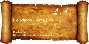 Landgraf Attila névjegykártya